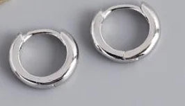 EH1002 Round Gold Plated S925 Silver Hoop Earrings