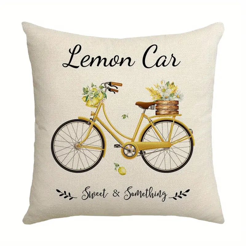 Yellow Lemon Pattern Pillowcase for Home and Office