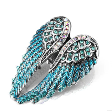 Angel Wings Ring with Rhinestones for Women