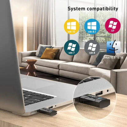 EDUP AC1300Mbps USB WiFi Adapter for PC and Laptop