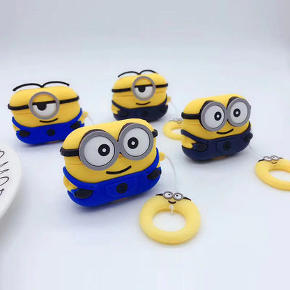 Cute Cartoon Silicone AirPods Pro 3 Case - Minions Design