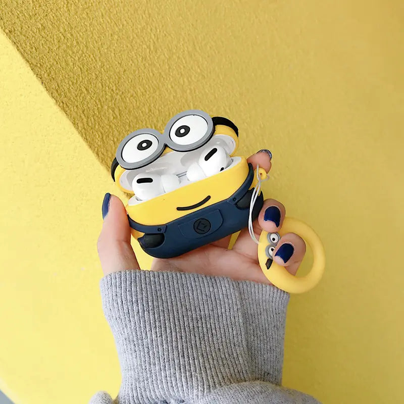 Cute Cartoon Silicone AirPods Pro 3 Case - Minions Design