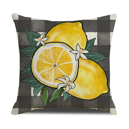 Yellow Lemon Pattern Pillowcase for Home and Office