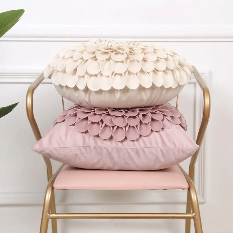 3D Flower Pattern Throw Pillowcase for Home Decor 18x18in