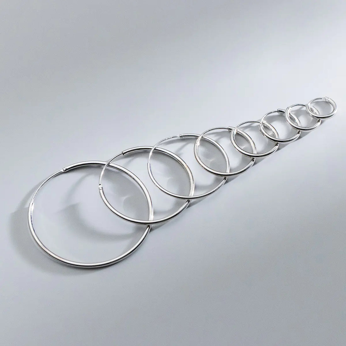 S925 Silver Mini Round Hoop Earrings (1.2mm &amp; 1.5mm)