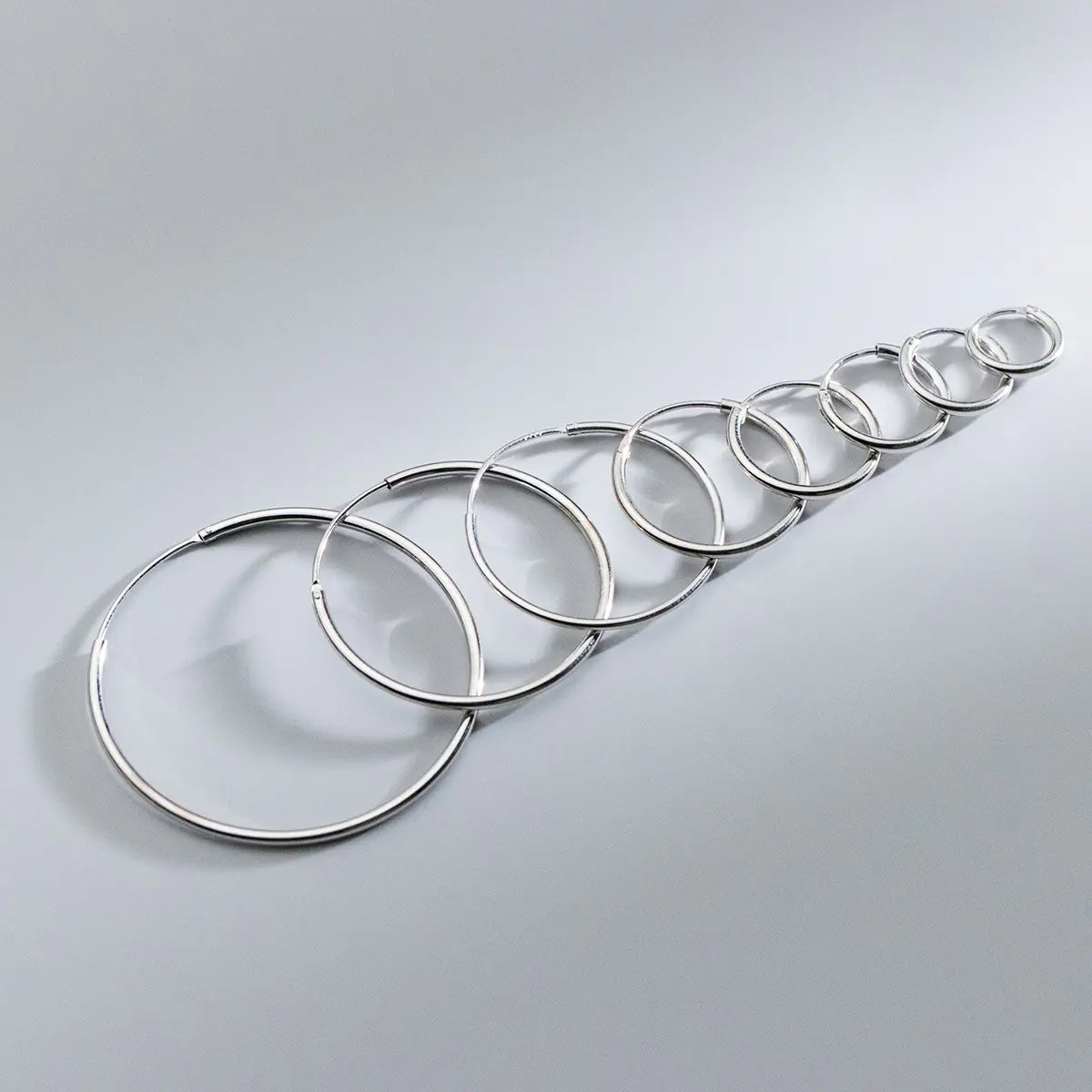 S925 Silver Mini Round Hoop Earrings (1.2mm &amp; 1.5mm)