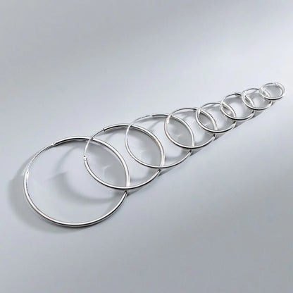 S925 Silver Mini Round Hoop Earrings (1.2mm &amp; 1.5mm)