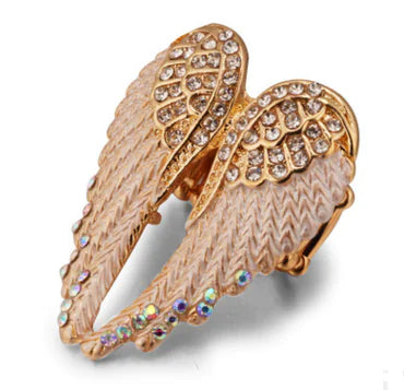 Angel Wings Ring with Rhinestones for Women
