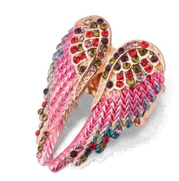 Angel Wings Ring with Rhinestones for Women