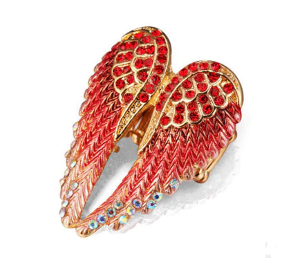 Angel Wings Ring with Rhinestones for Women