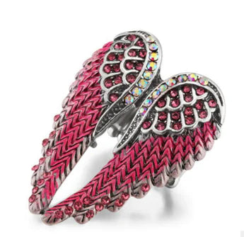 Angel Wings Ring with Rhinestones for Women