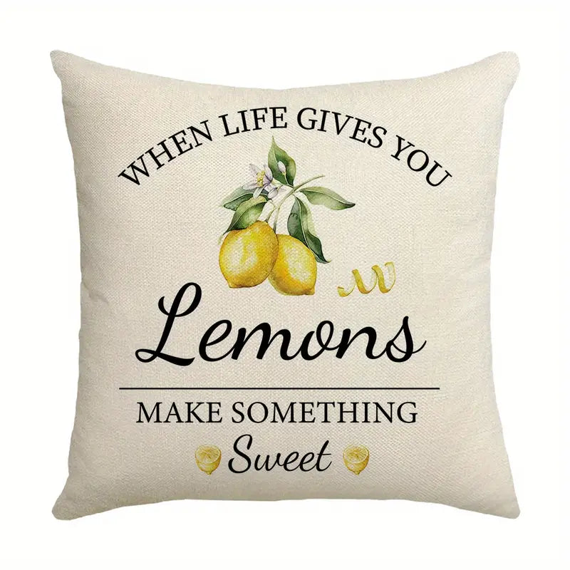 Yellow Lemon Pattern Pillowcase for Home and Office
