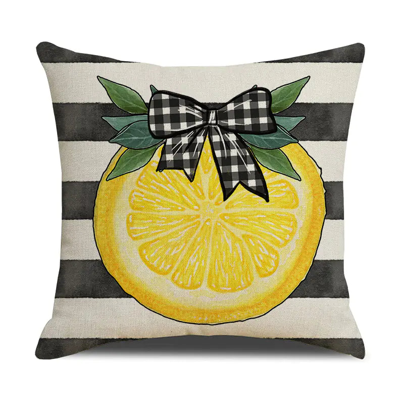 Yellow Lemon Pattern Pillowcase for Home and Office