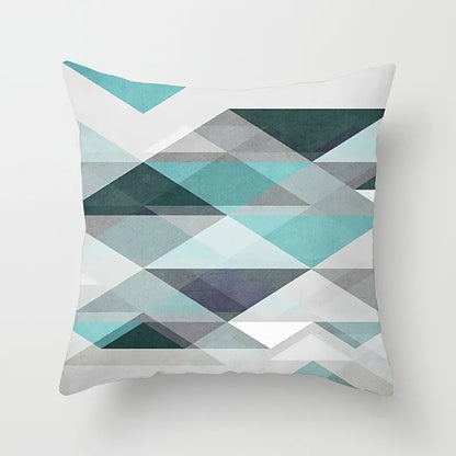 Abstract Geometric Pattern Throw Pillowcase 17.7"x17.7"