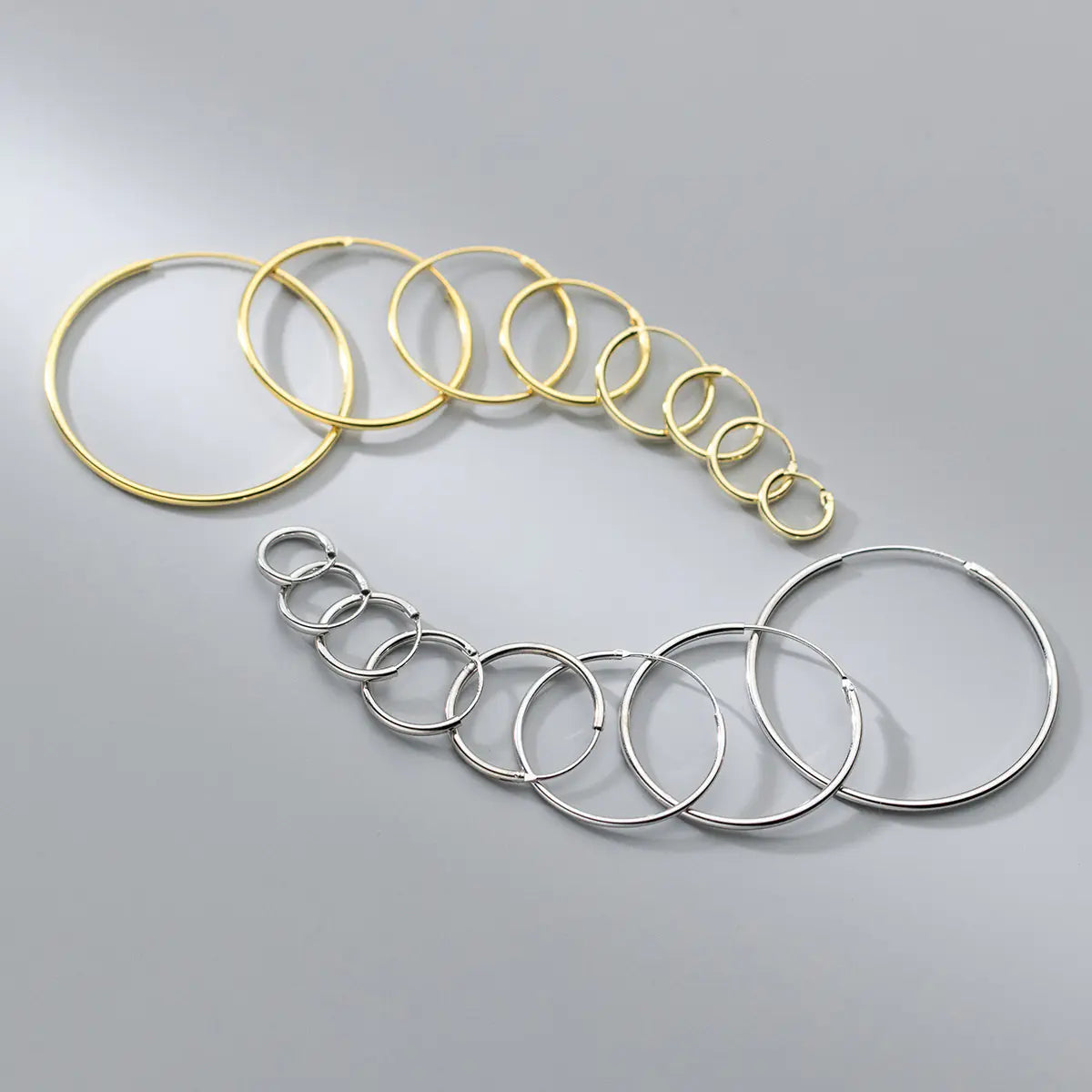 S925 Silver Mini Round Hoop Earrings (1.2mm &amp; 1.5mm)