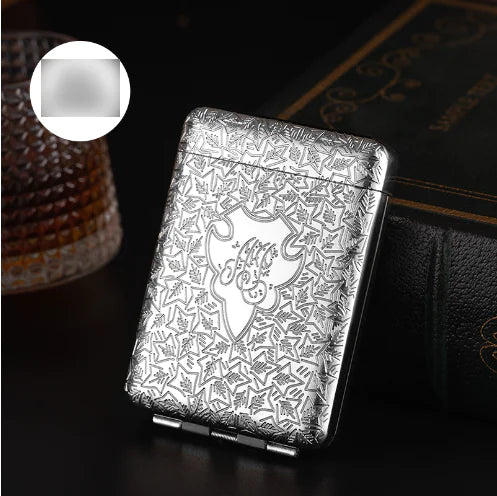 Luxury Vintage Engraved Cigarette Case for 16/20 Cigarettes