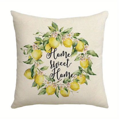 Yellow Lemon Pattern Pillowcase for Home and Office