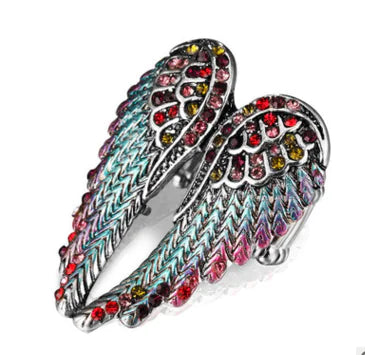 Angel Wings Ring with Rhinestones for Women