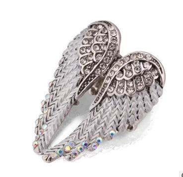 Angel Wings Ring with Rhinestones for Women