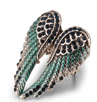Angel Wings Ring with Rhinestones for Women