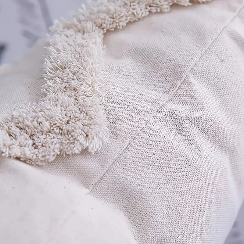 Tufted Throw Pillowcase with Tassels for Home Decor