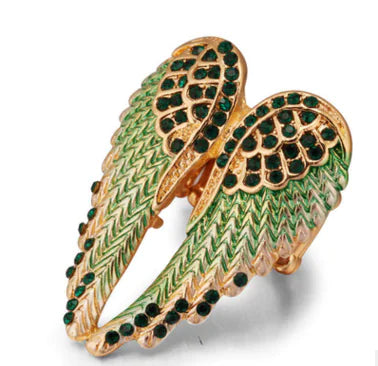 Angel Wings Ring with Rhinestones for Women